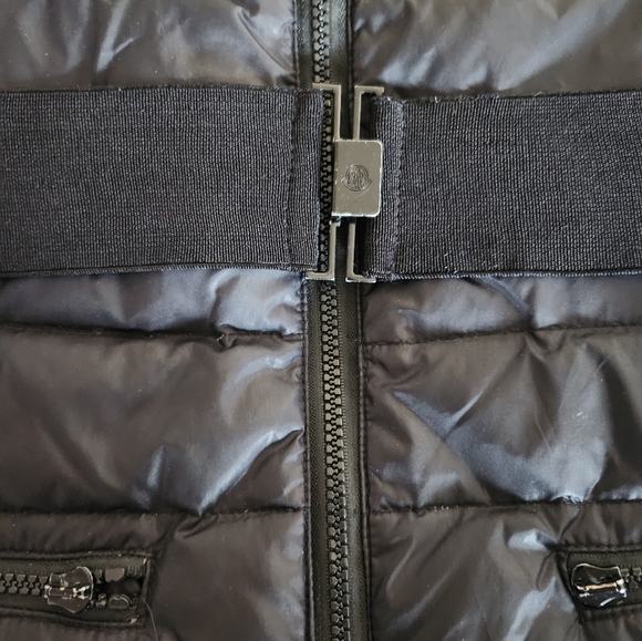 Moncler women down puffer vest women S  black with logo - Picture 6 of 8